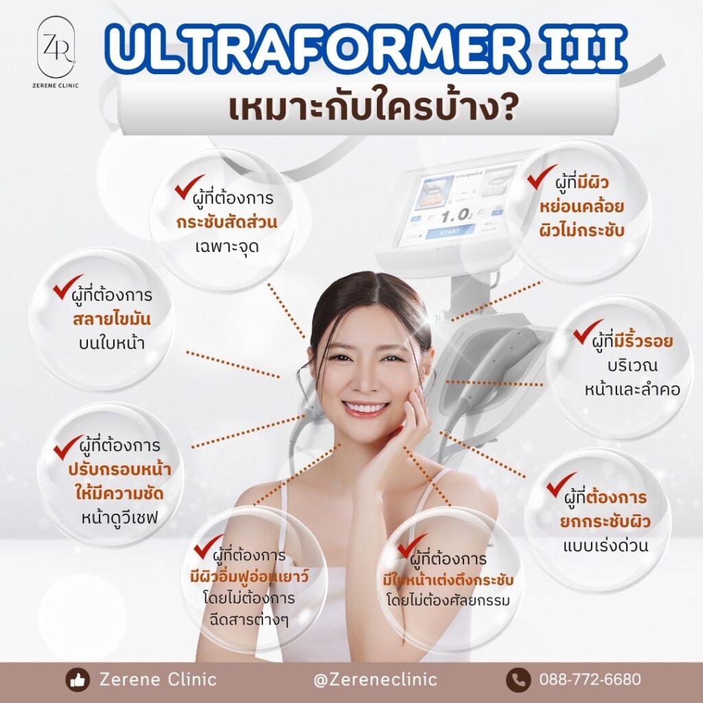 Ultraformer III เหมาะกับใคร Zerene Clinic ซีรีนคลินิก BTS บางหว้า MRT บางไผ่